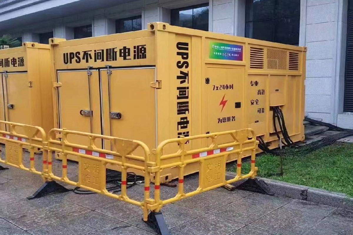 临泽发电机租赁施工现场