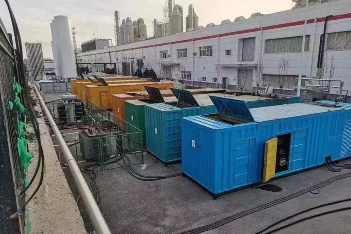 临泽发电机租赁施工现场